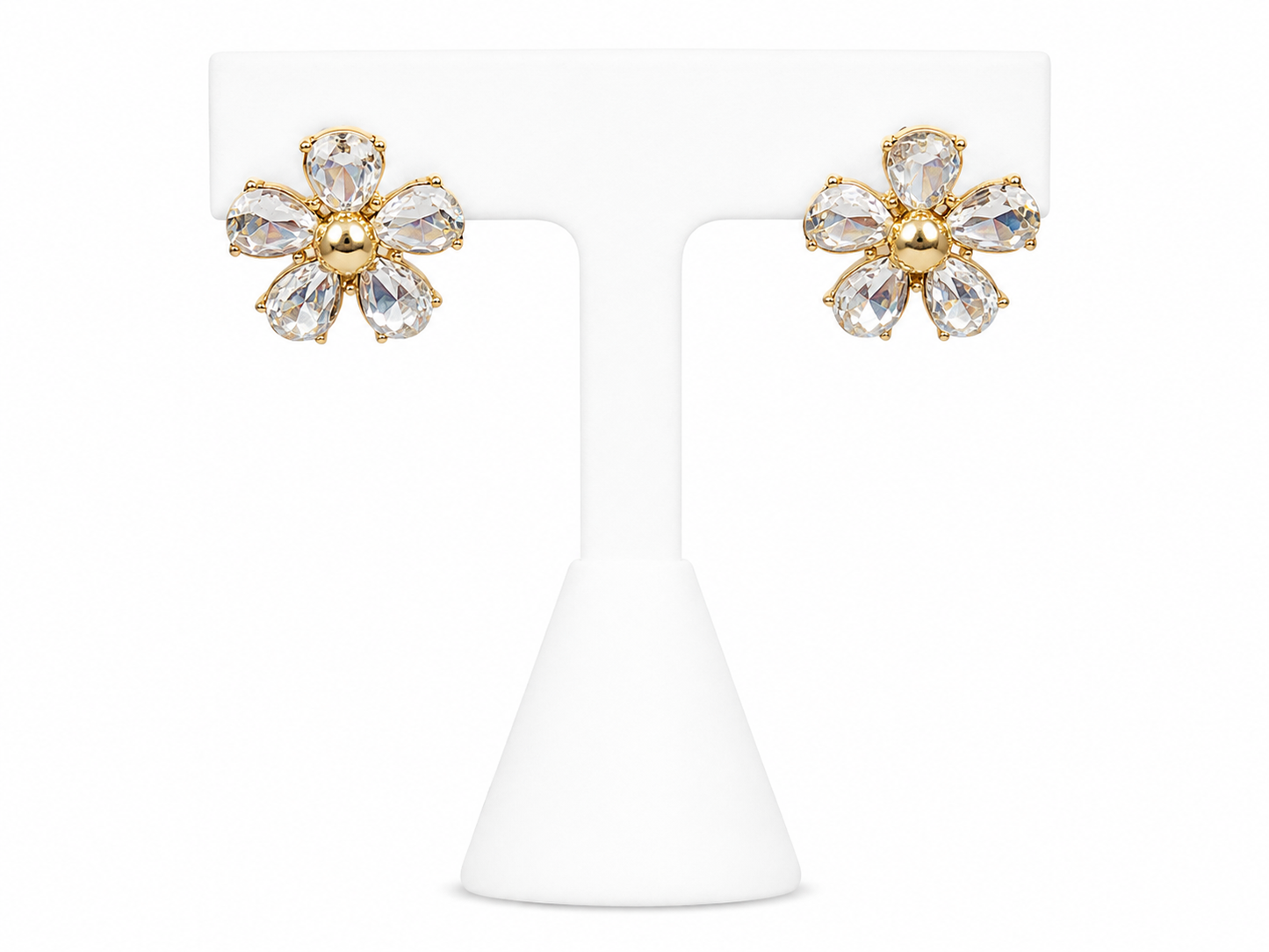 Crystal Blossom Stud Earrings