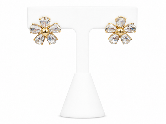 Crystal Blossom Stud Earrings