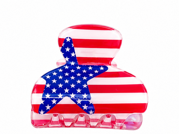 Mini 4th of July Hair Claw Clips