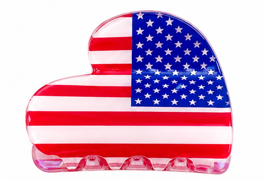Mini 4th of July Hair Claw Clips