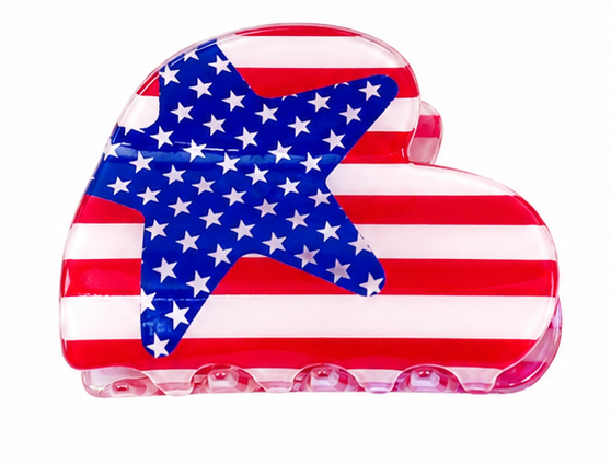 Mini 4th of July Hair Claw Clips