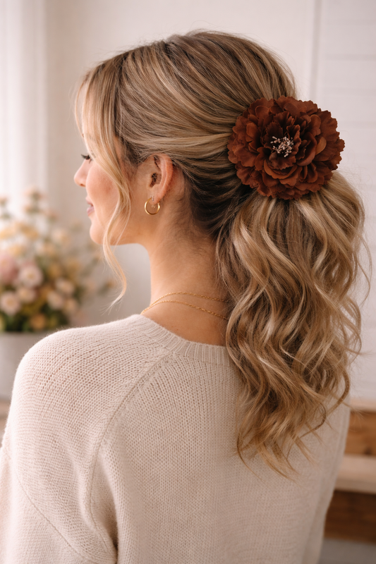 Cocoa Bloom Hair Clip