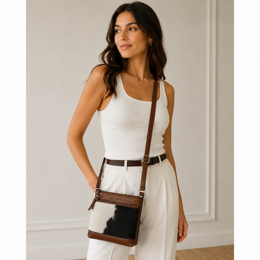 Double Zip Crossbody Bag
