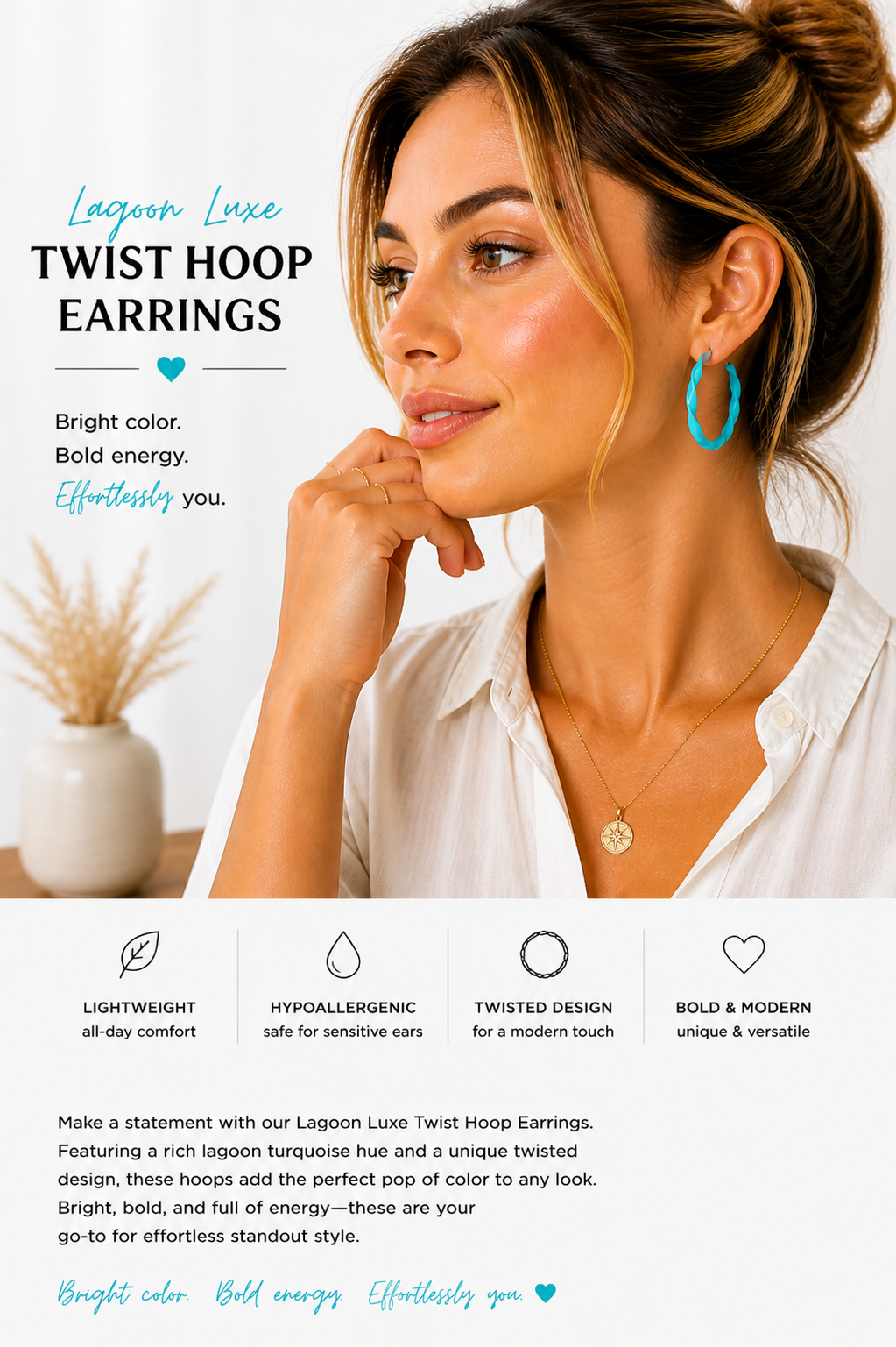 Lagoon Luxe Twist Hoop Earrings