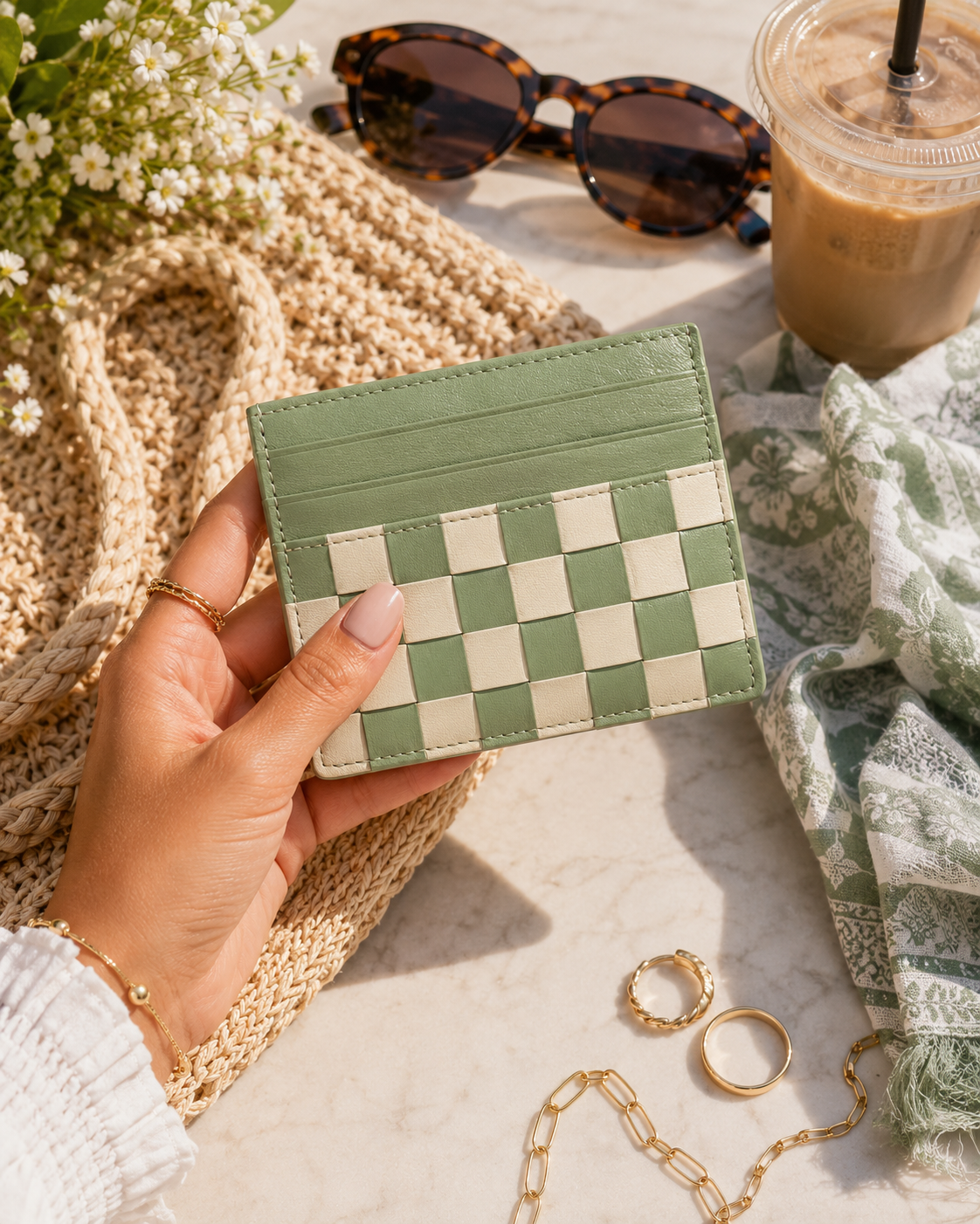 Checkerboard Card Case