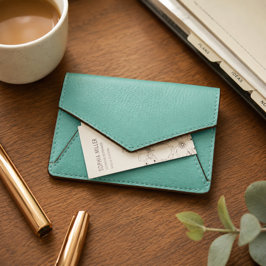 Leather Envelope Business Card Holder
