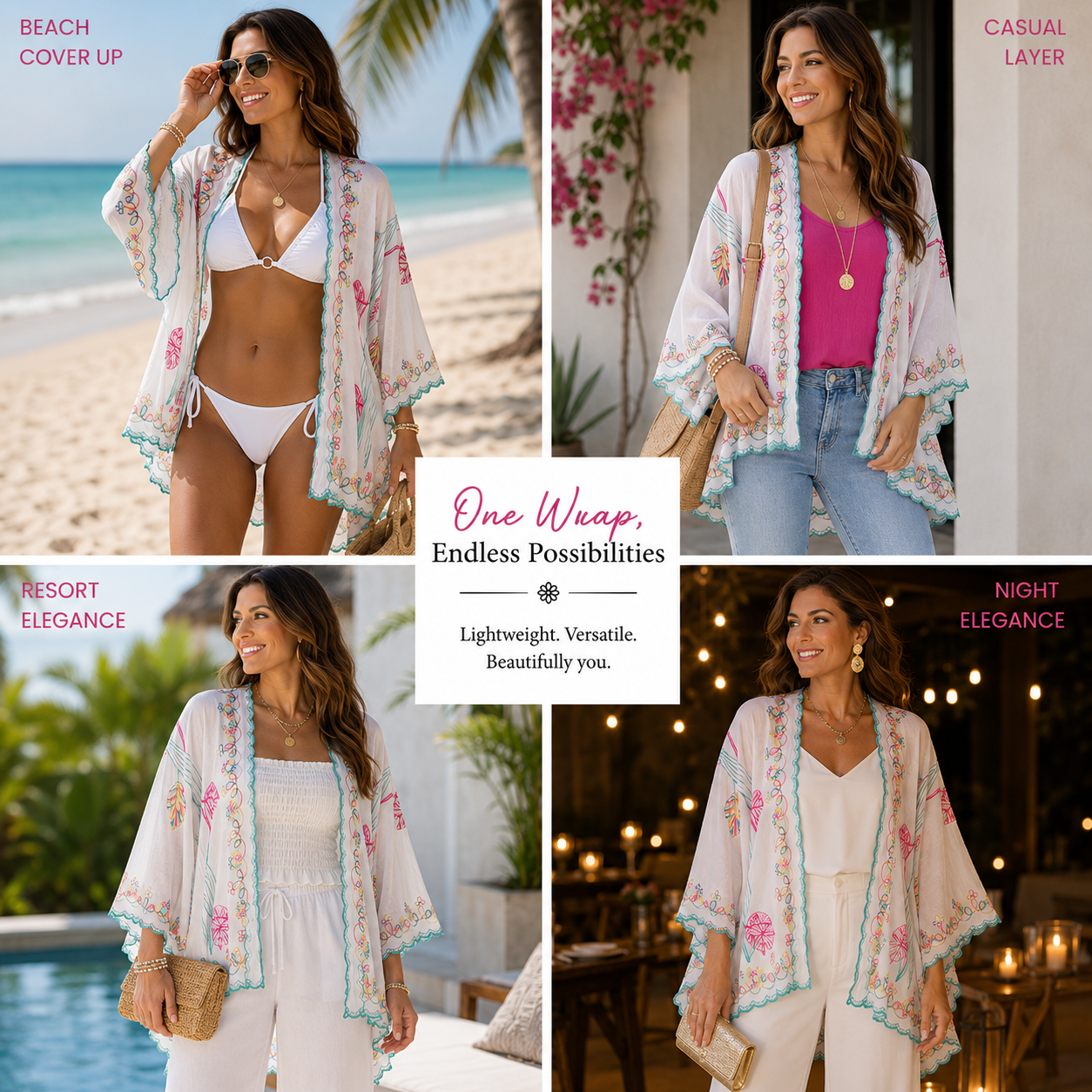 Jovie Wrap with Embroidery