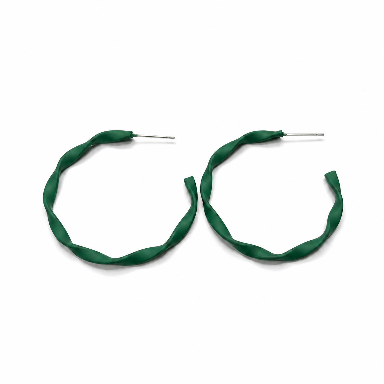 Forest Edge Twist Hoop Earrings
