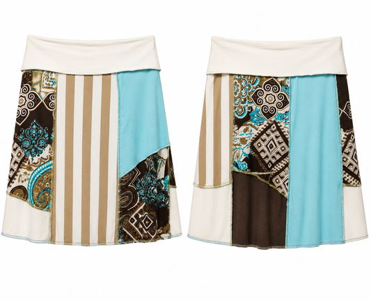Styles Brown & Turquoise Skirt