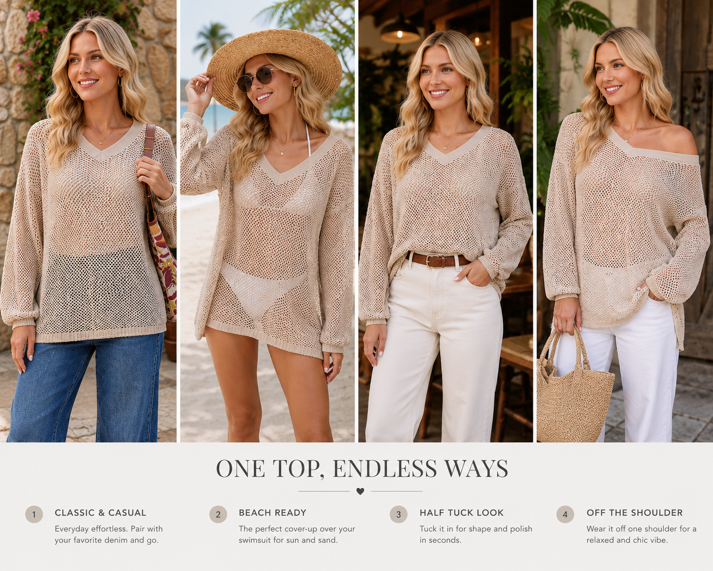 Celandine Open Weave Hooded Sweater