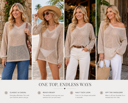 Celandine Open Weave Hooded Sweater