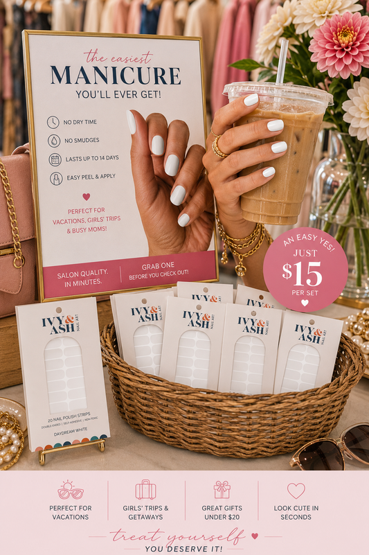 Daydream White | Solid White Nail Polish Sticker Nail Wrap