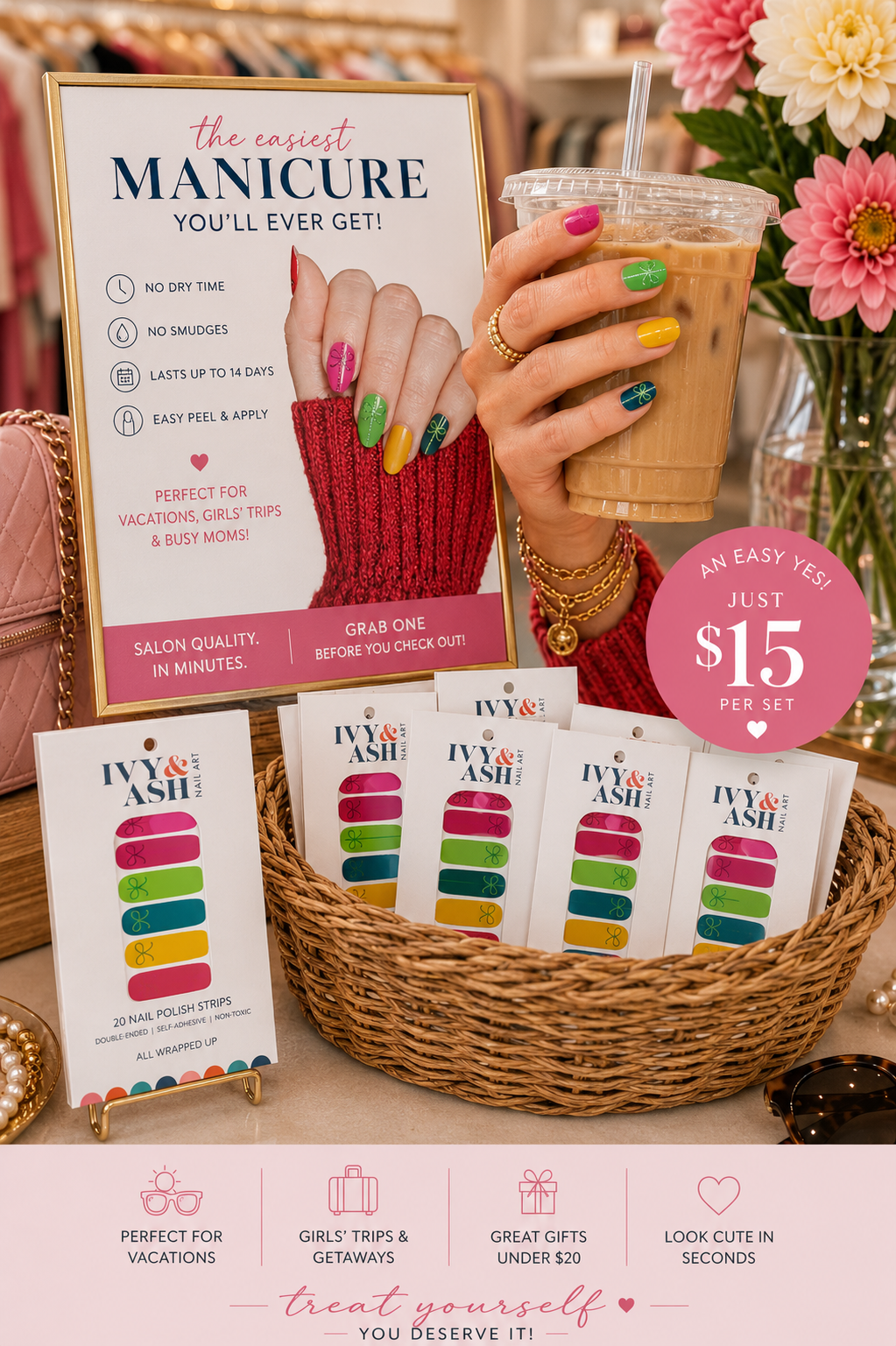 All Wrapped Up | Colorful Glitter Christmas Gifts Nail Wraps