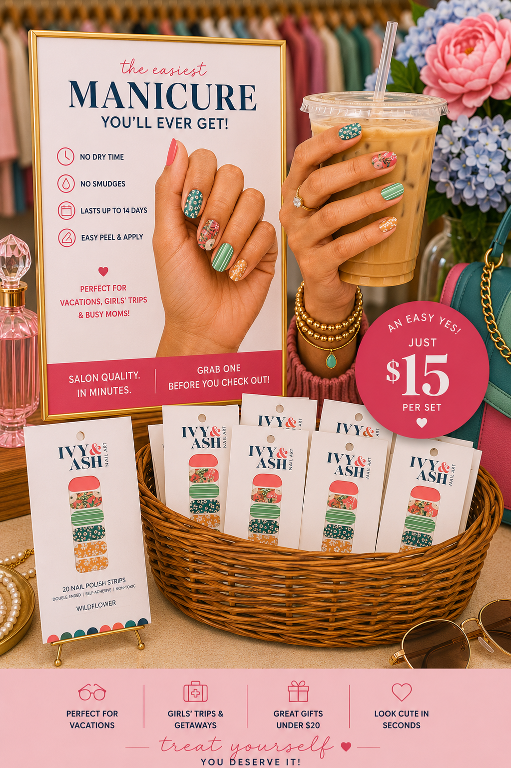 Wildflower | Colorful Summer Florals Nail Wrap Set