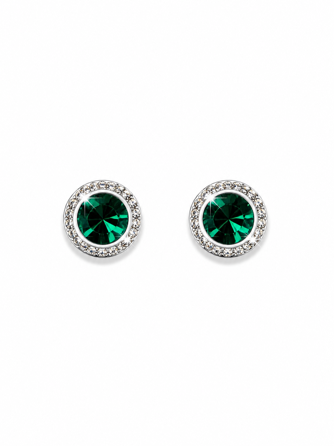 Emerald May Birthstone Earrings