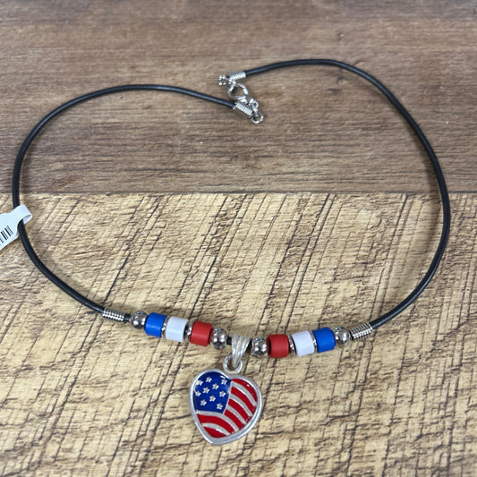 USA Heart Necklace