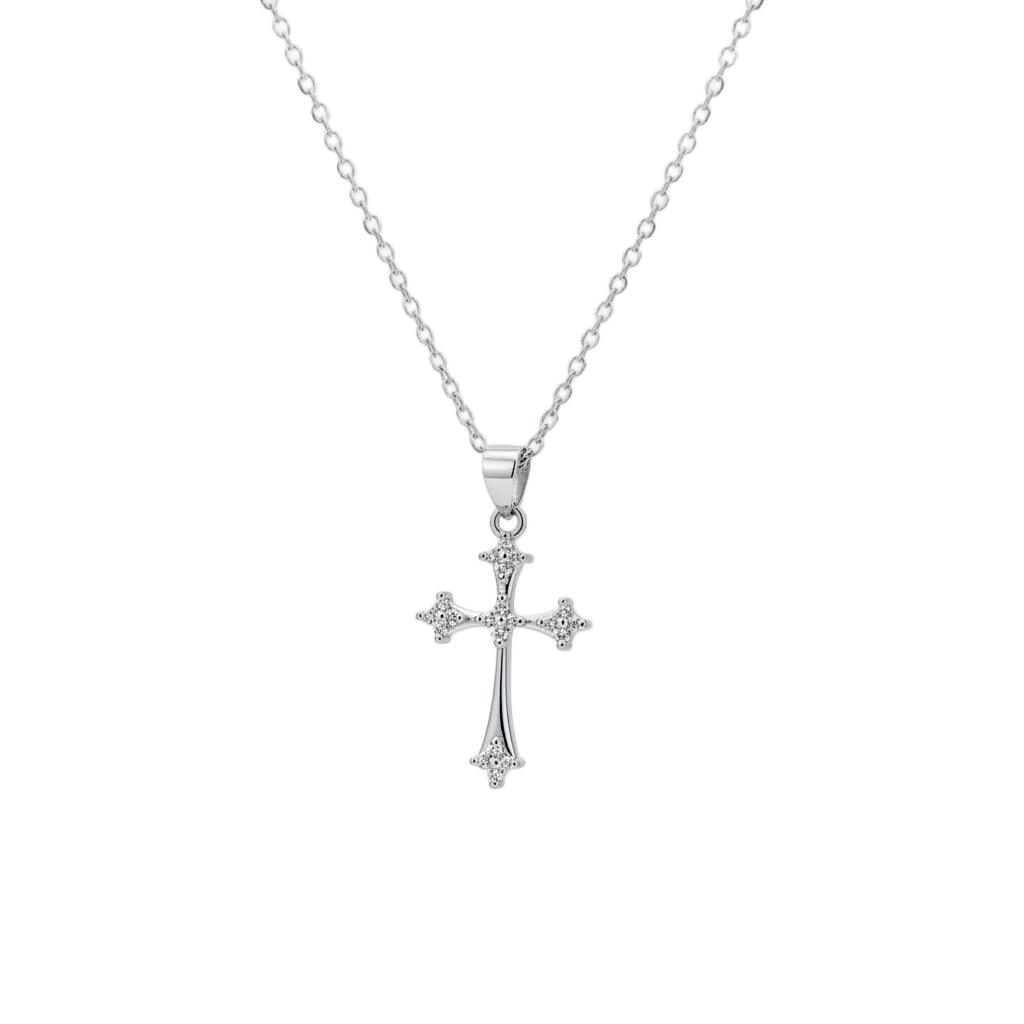 Starlight Grace Crystal Cross Necklace