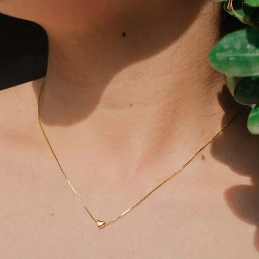 Mini Gold Heart Necklace
