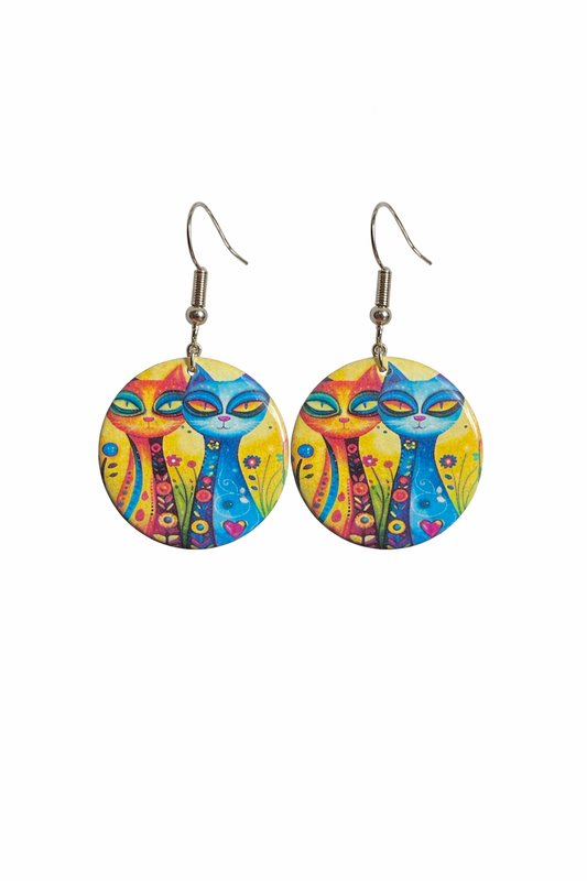 Double Trouble Kitty Earrings