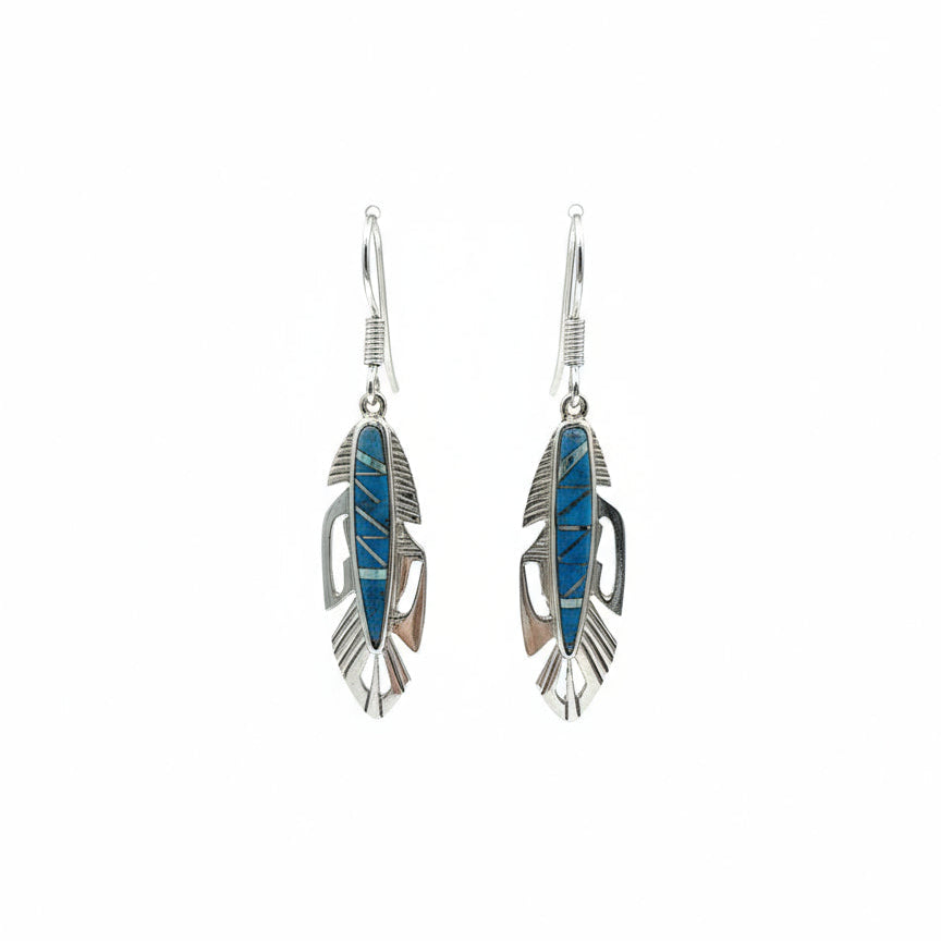 Inlay Feather Earrings