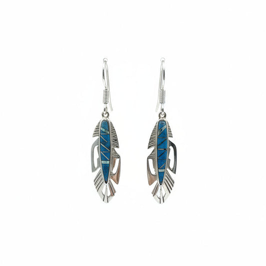 Inlay Feather Earrings