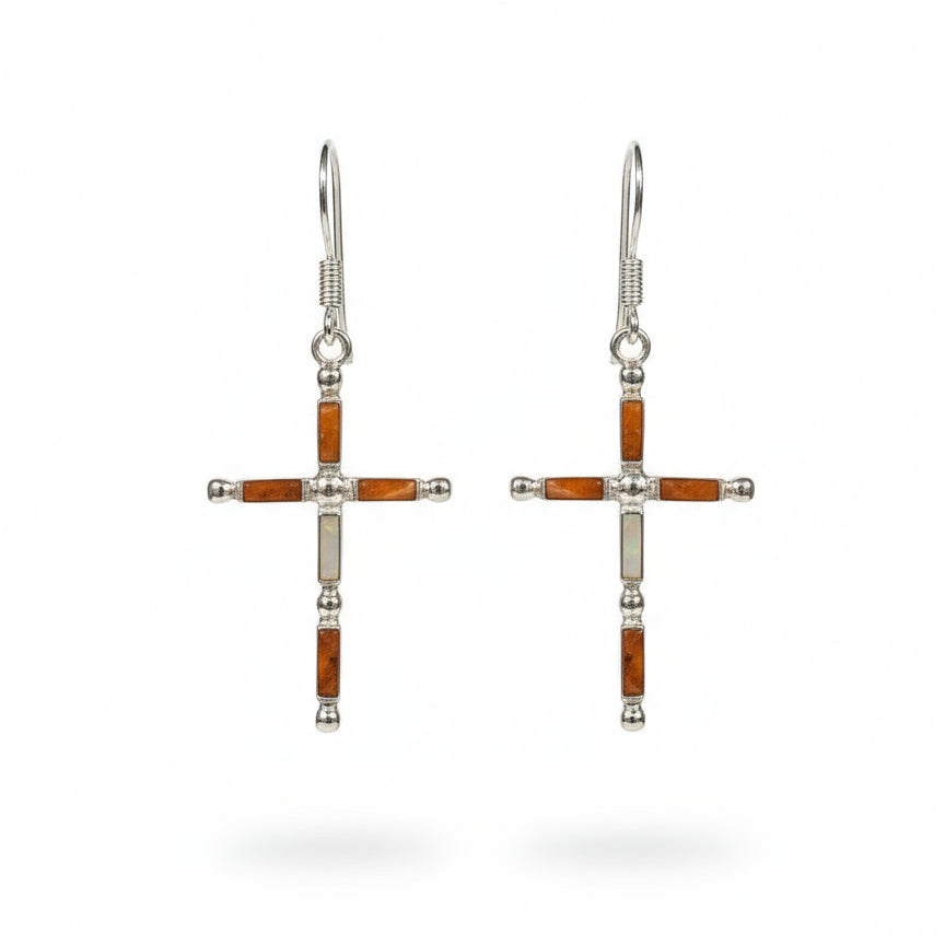 Southwest Cross Double Inay Earrings