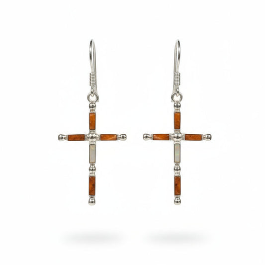 Southwest Cross Double Inay Earrings