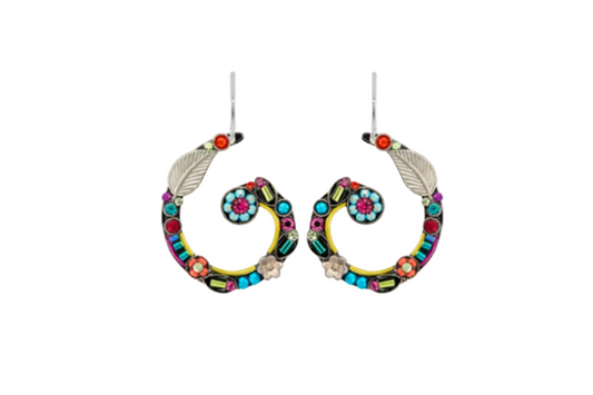 Spiral Flower Earrings