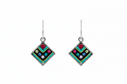 Architectural Diamond Shape Earrings