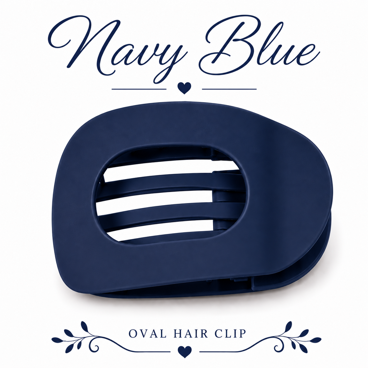 Matte Oval Shape Flat Hair Claw