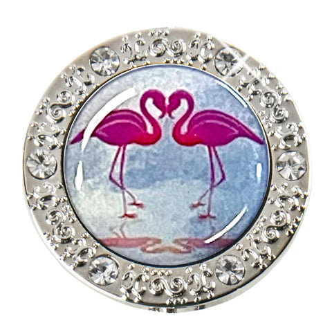 Flamingo Love Bling Key Ring