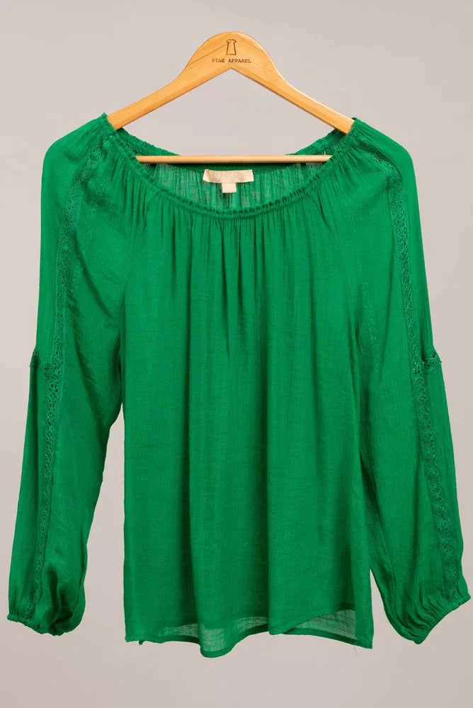 Slub Knit Crinkle Blouse