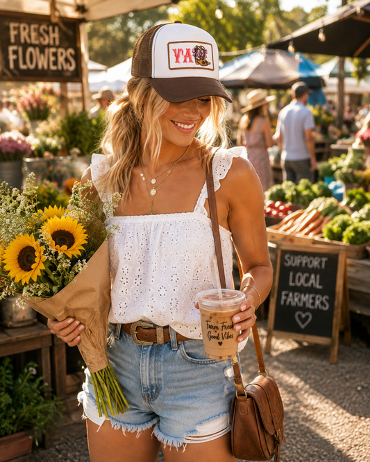 Western Y'all Mesh Backing Baseball Cap