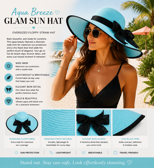 Aqua Breeze Glam Sun Hat