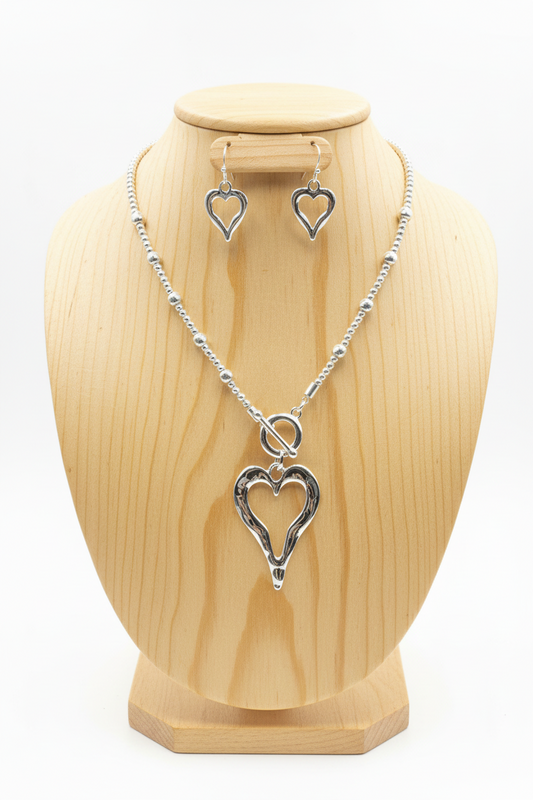 Modern Love Link Necklace & Earring Set