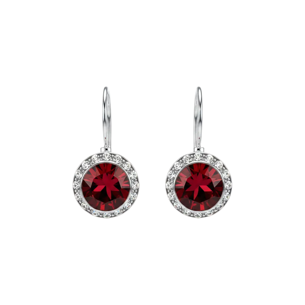 Ruby July French Wire Birthstone Earrings