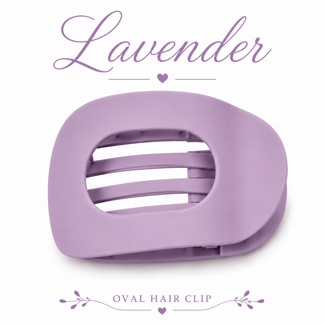 Matte Oval Shape Flat Hair Claw