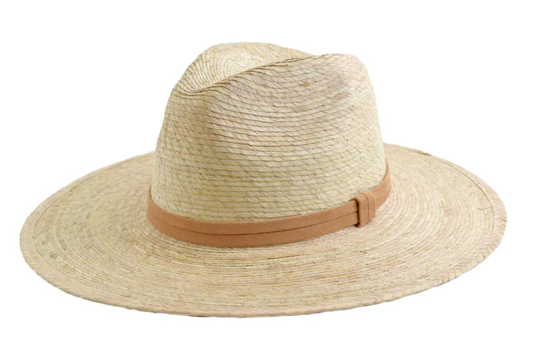 Flat Brim Palm Leaf Hat