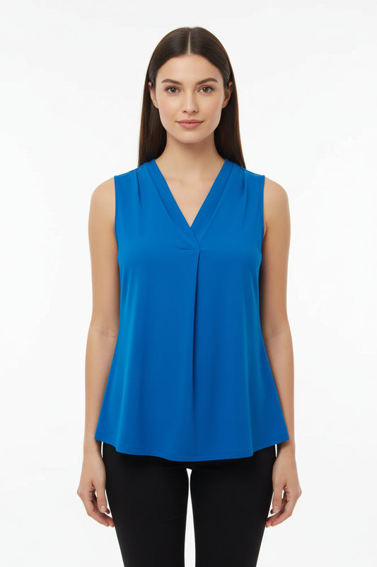 Jasmine Crepe Inverted Pleat Tank