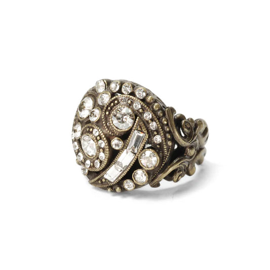 Art Deco Geometric Swirl Vintage Ring