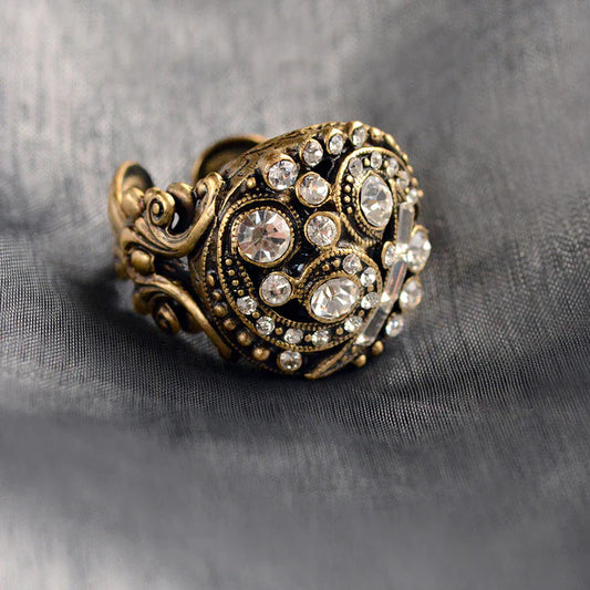 Art Deco Geometric Swirl Vintage Ring