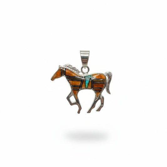 Inlay Horse Pendant
