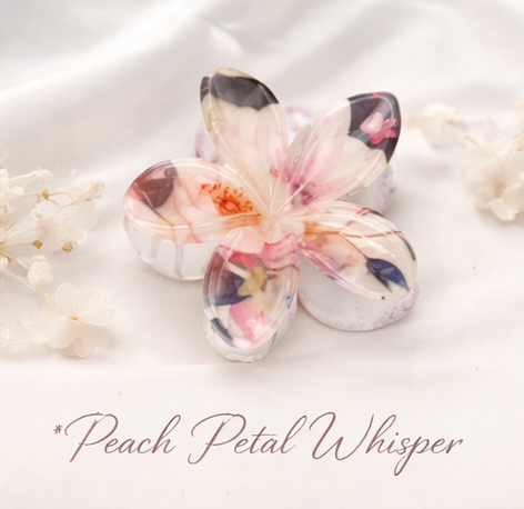 Floral Prints of Hawaiian Plumeria Hair Claw Clip