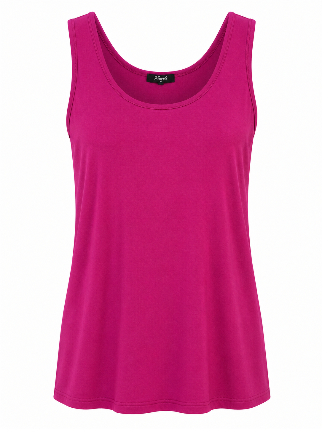 Round Neck Tank Top- Fuschia