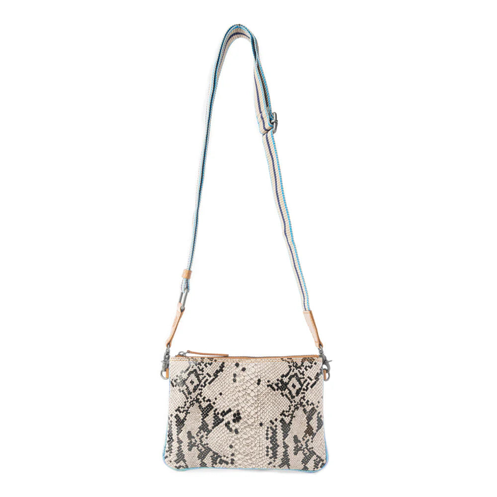 Eden Mirage Leather Bag in Ivory Snake Print