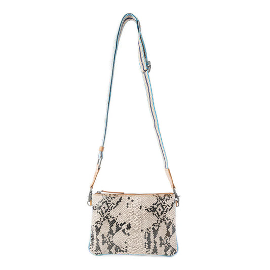 Eden Mirage Leather Bag in Ivory Snake Print