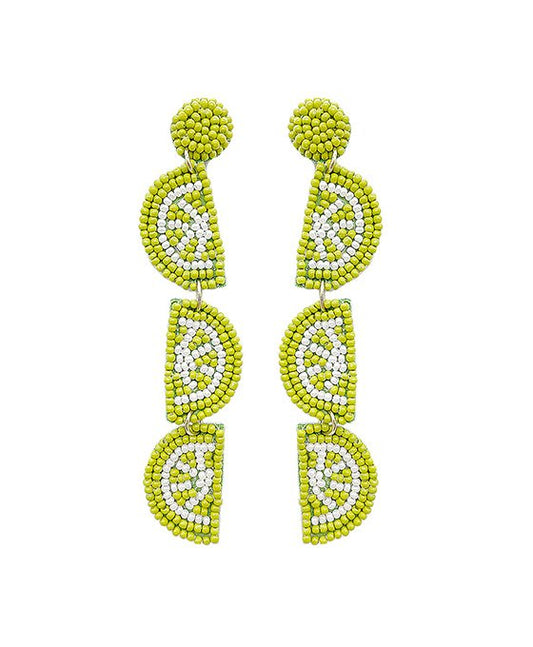 Fruit 3 Drop Seed Bead Earrings