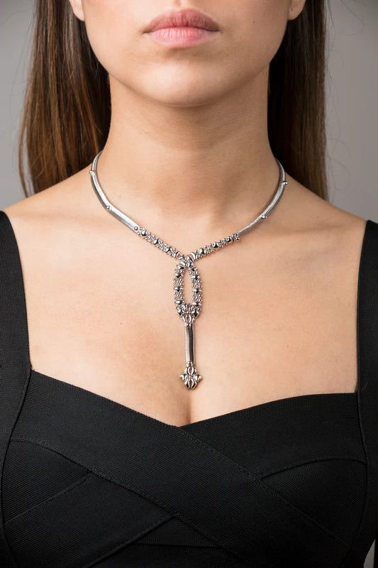 Chrome Finish Necklace