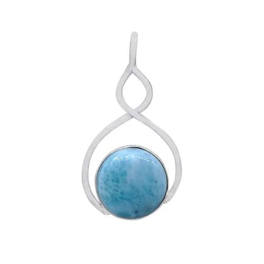 Larimar SS Twist Pendant