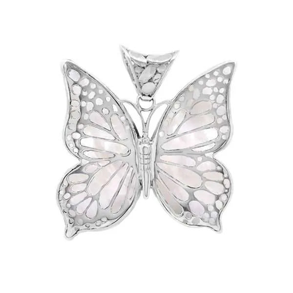 Mother of Pearl Butterfly Inlay Pendant